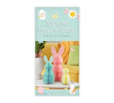 Honeycomb Bunny Decorations 3pk