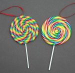 Candy Cane Lollipops 12 X 8cm ( Assorted )