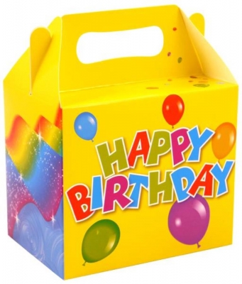 Happy Birthday Lunch Box 14cm X 9.5cm X 12cm