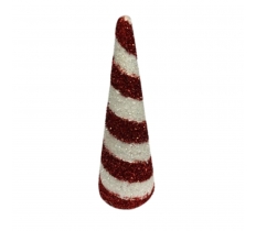 Candy Cane Cone 12x35cm