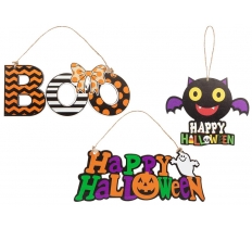 Hanging Halloween Signs 3 Assorted