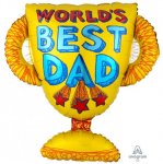 Fathers Day 26" x 27" Best Dad Trophy Shape Balloon