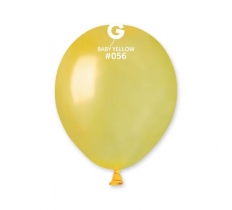 Gemar 5" Pack 50 Latex Balloons Metallic Baby Yellow #056