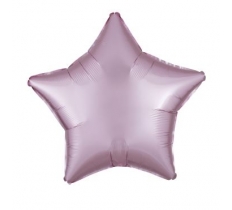 Amscan Silk Lustre Pastel Pink Star Standard Foil Balloons