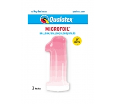 Qualatex 38" Number 1 Pink Ombre Balloon