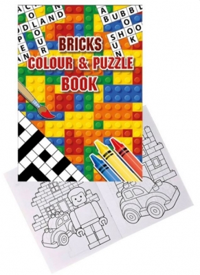 Bricks A6 Colour & Puzzle Book X 24