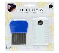 Lice Comb Metal & Plastic 2 Pack