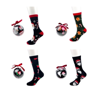 Mens Christmas Socks In Bauble