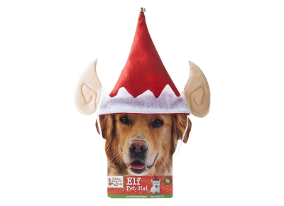 ELF PET HAT WITH ELF EARS & STRAP