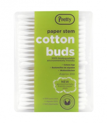 PRETTY COTTON BUDS 200 PAPER STEM