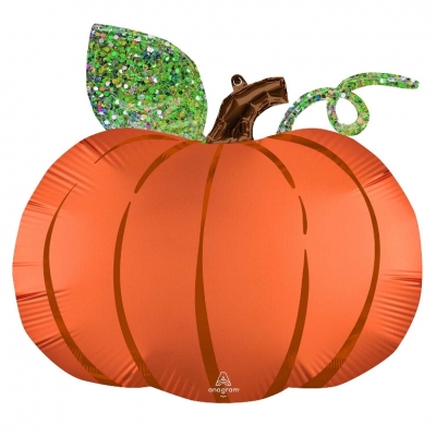 Satin Infused Pumpkin Supershape Xl 25" Foil Balloon