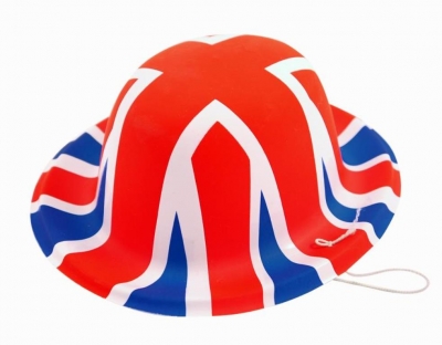 Union Jack Mini Plastic Bowler Hat