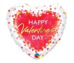 Qualatex 18" Heart Valentines Day Watercolor Hearts Balloon