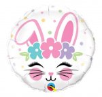 Qualatex 18" Round Bunny Face Balloon