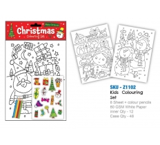 Xmas Activity Pack With Colouring Pencils