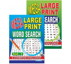 Mega Large Print Word Search Book 3 & 4