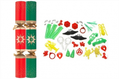 Christmas Crackers 11" x 50 Red And Green Star ( 38p Each )