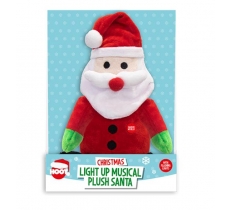 Light Up Musical Plush Santa 37cm x 25cm