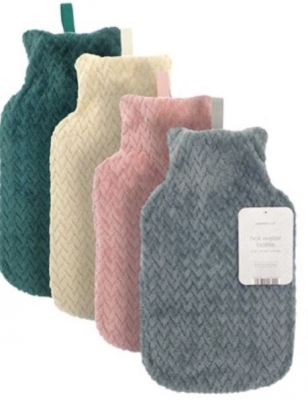 Plush Lattice Hot Water Bottle