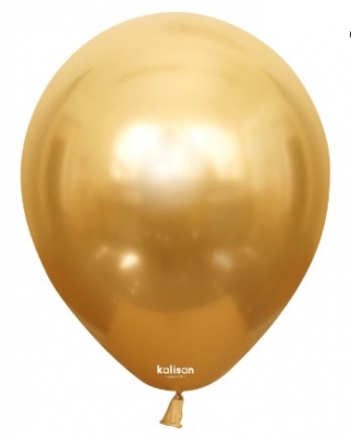 Kalisan 12" Mirror Gold Latex Balloon 50 Pack