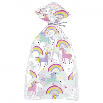 Rainbow & Unicorn Cellophane Bags 20 Pack