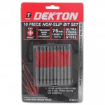 Dekton 10 Pack Non-Slip Bit Set 75mm