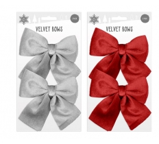 Velvet Bows 15cm 2 Pack