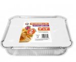 2pc 9x9 Foil Containers & Lids (Approx 230mm x 230mm x 35mm