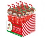 Elf Head Plastic Bottle With Flexi Straw