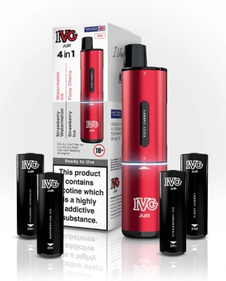 IVG Air 2400 Rechargeable 4 in 1 Vape Red Starter Kit