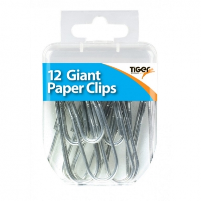 Tiger Essential 12 Giant Paper Clips