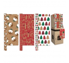 Christmas 2M Wrap Festive Kraft