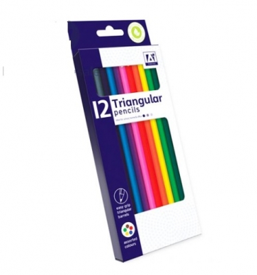 Stationery 12 Triangle Colouring Pencils