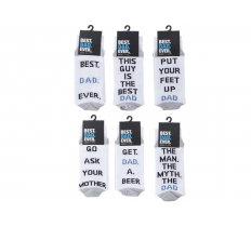 Fathers Day Best Dad Ever Socks ( Assorted Designs )