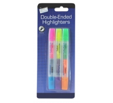 3 Double Ended Highlighters ( 6 Colours )