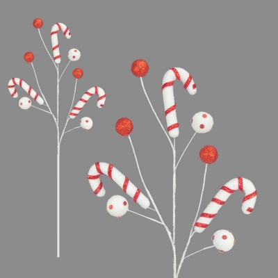 CANDY CANE BALL PICK 65cm