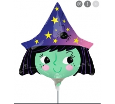 Halloween Witch 14" Balloon ( No Stick Included )