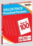 Tiger A4 Value Box 100 Punched Pockets