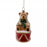 Bear & Drum Bauble 12.5cm