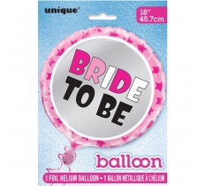 Pink Stars Bride To Be Round Foil Balloon 18"