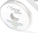 Eleganza Double Faced Satin 10mm X 20M White No.01