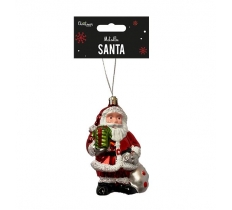 Metallic Santa Decoration 10.5cm X 7cm X 3.5cm