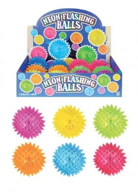 7.5cm Neon Light Up Flashing Spikey Ball