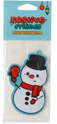 Mint Festive Friends Christmas Snowman Air Freshener