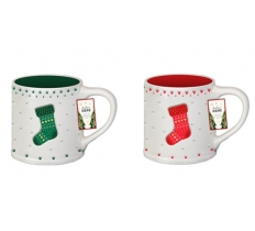 Festive Ceramic Stocking Mug