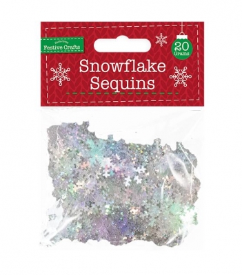 Iridescent Snowflake Sequins 20G