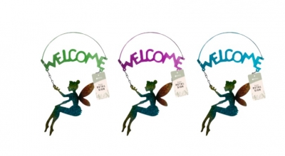 Metal Fairy Welcome Sign