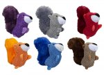 Plush Squirrel Dog Toy With Squeak 6 Assorted