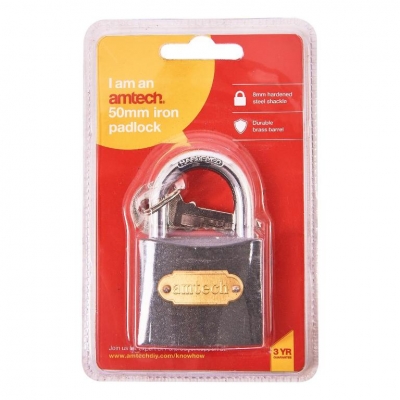 Amtech 50mm Iron Padlock