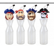 Pirate Shaped Drinking Bottle 500ml ( Assorted Colors )
